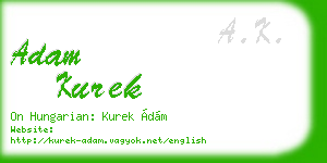 adam kurek business card